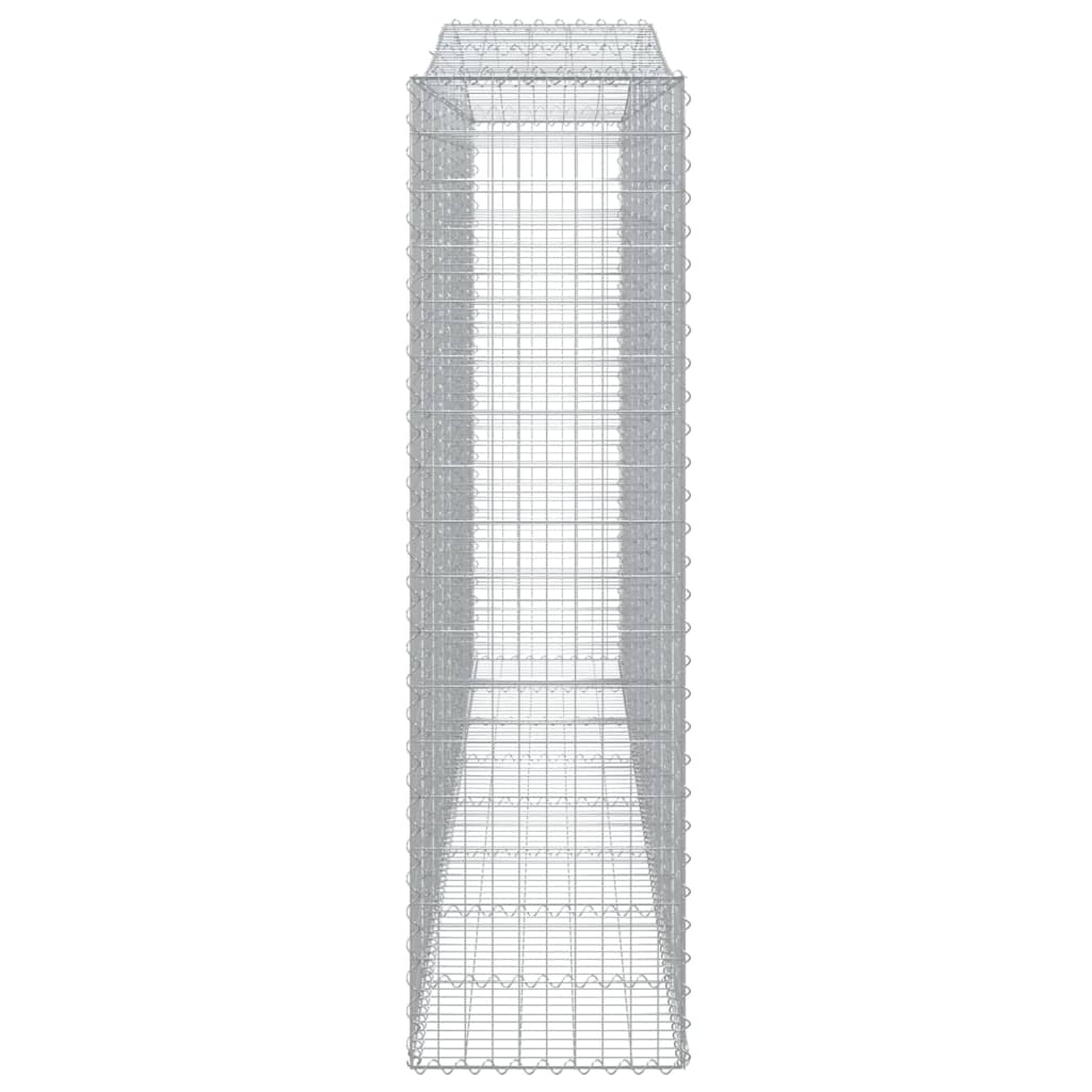 Coșuri gabion arcuite 2 buc, 400x50x180/200 cm, fier galvanizat