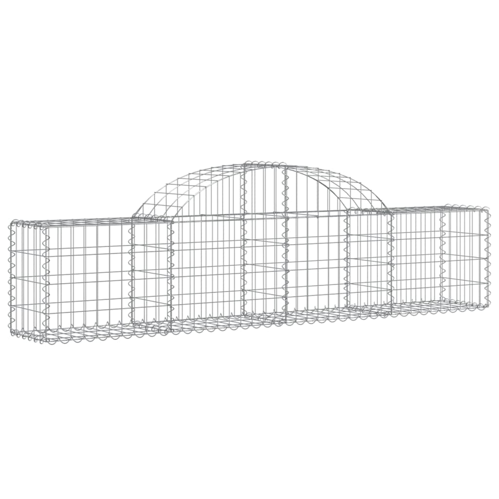 Coșuri gabion arcuite 3 buc, 200x30x40/60 cm, fier galvanizat