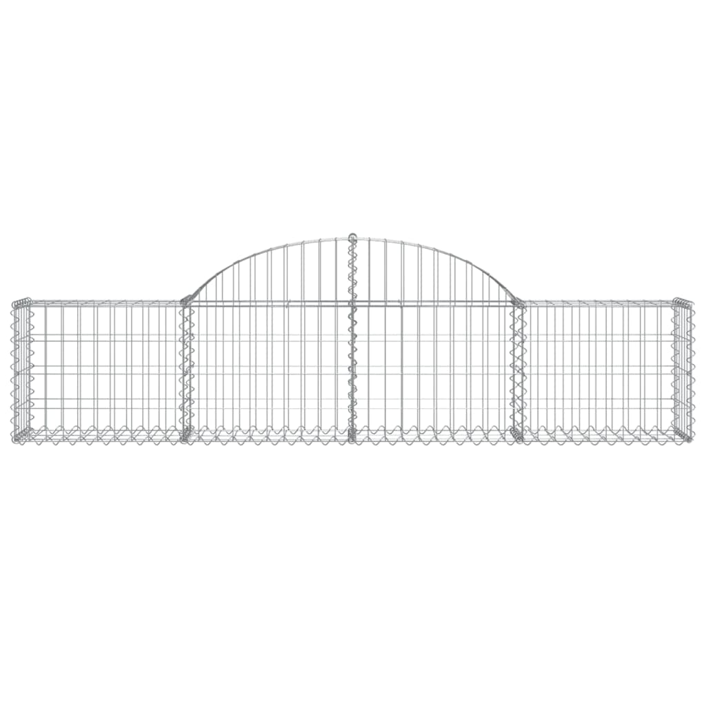 Coșuri gabion arcuite 3 buc, 200x30x40/60 cm, fier galvanizat