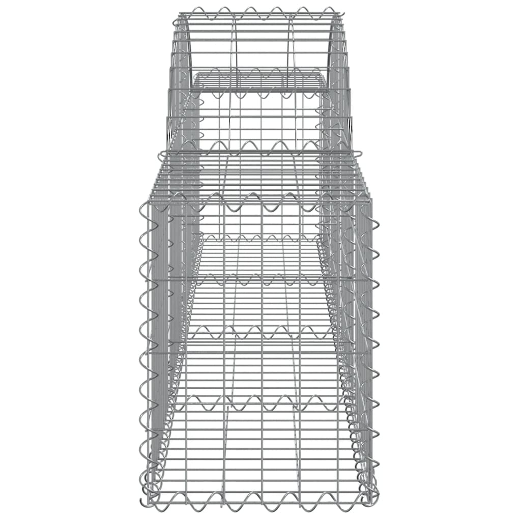 Coșuri gabion arcuite 3 buc, 200x30x40/60 cm, fier galvanizat