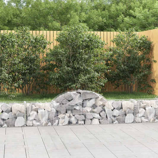 Coșuri gabion arcuite 3 buc, 200x30x40/60 cm, fier galvanizat