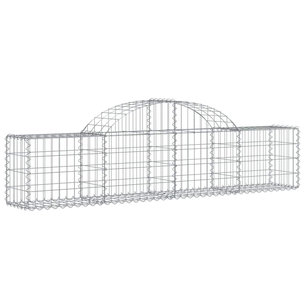 Coșuri gabion arcuite 4 buc, 200x30x40/60 cm, fier galvanizat