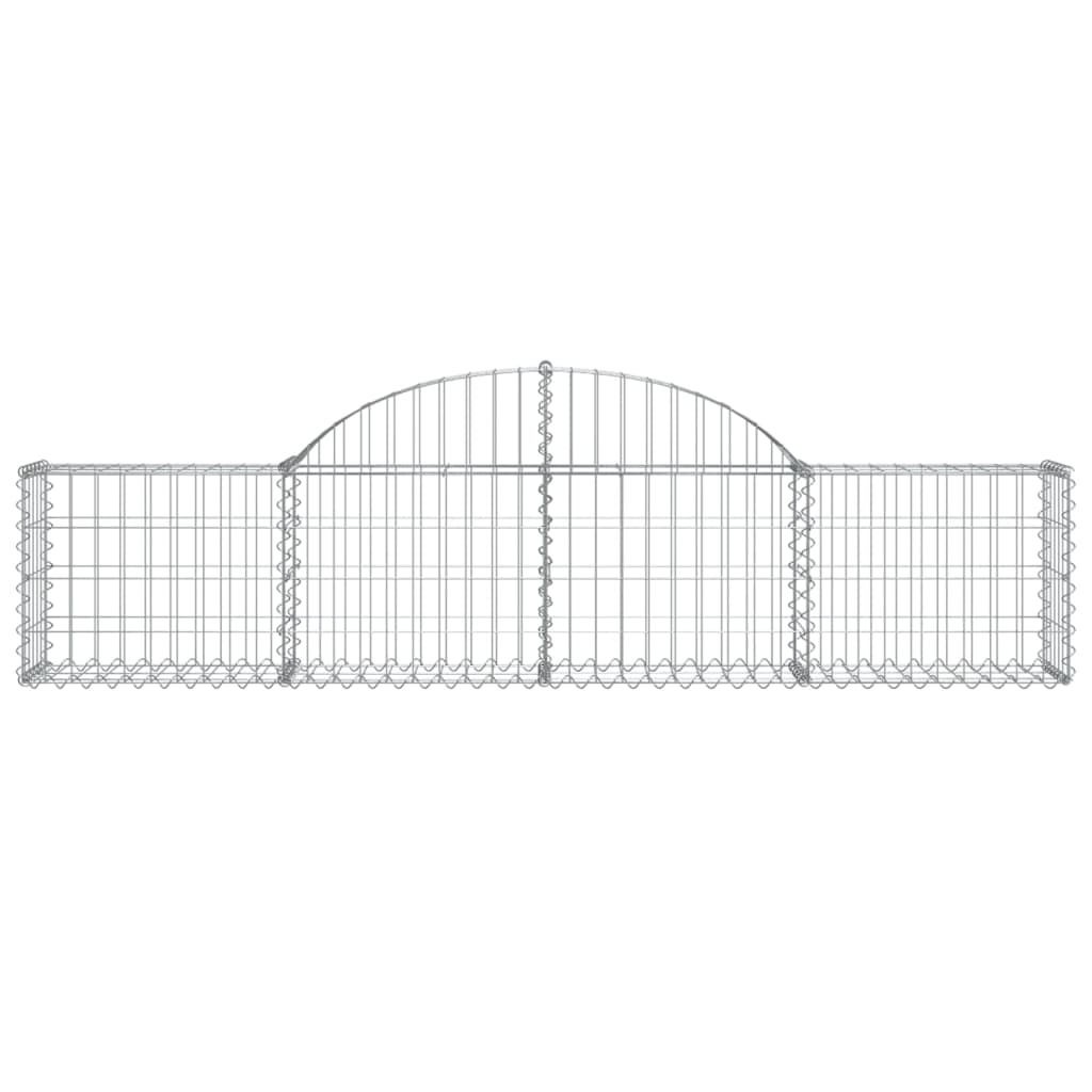 Coșuri gabion arcuite 4 buc, 200x30x40/60 cm, fier galvanizat