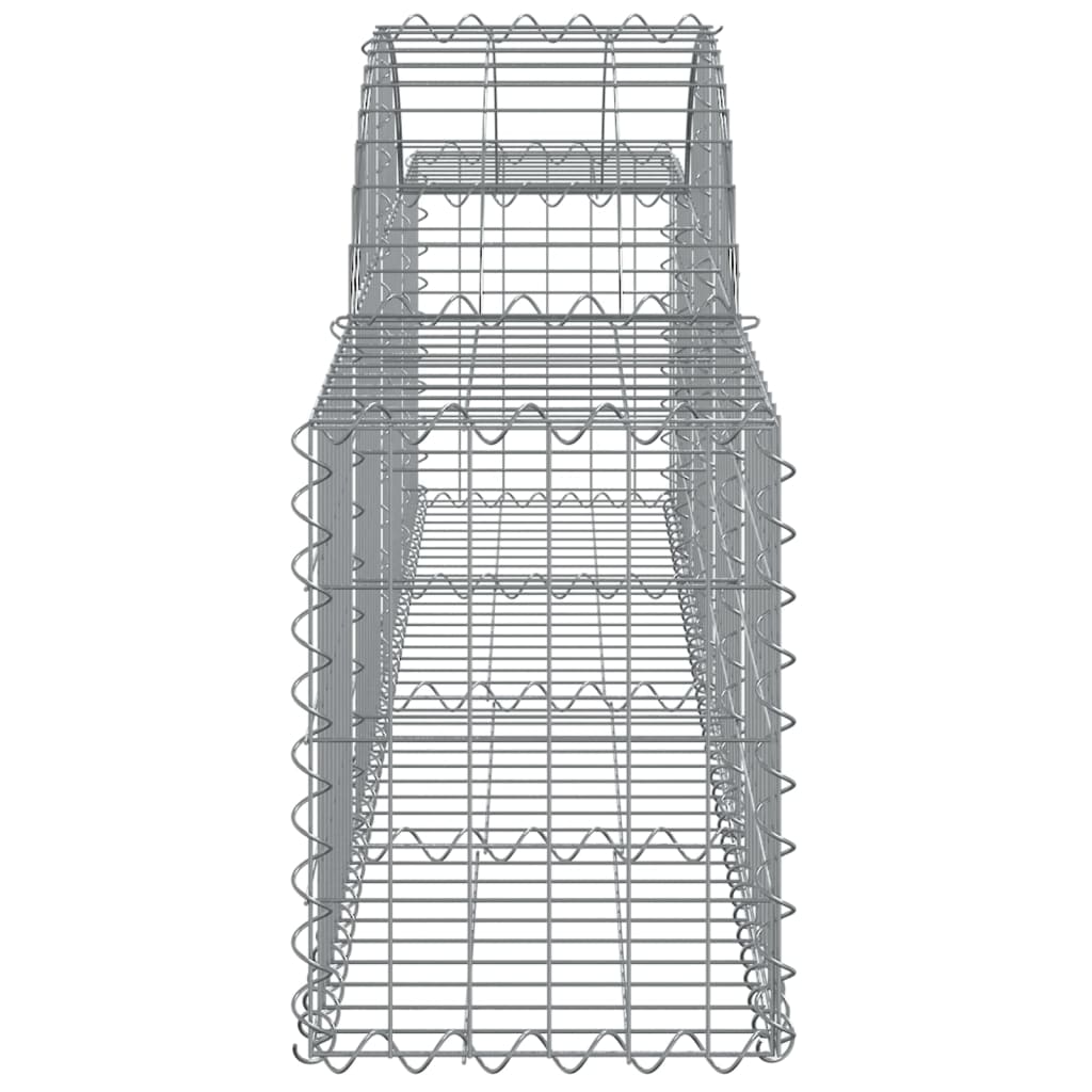 Coșuri gabion arcuite 4 buc, 200x30x40/60 cm, fier galvanizat