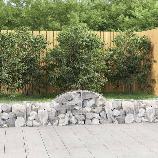 Coșuri gabion arcuite 4 buc, 200x30x40/60 cm, fier galvanizat