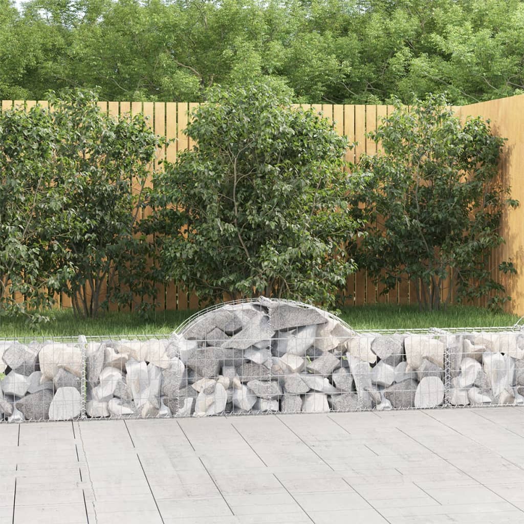 Coșuri gabion arcuite 5 buc, 200x30x40/60 cm, fier galvanizat