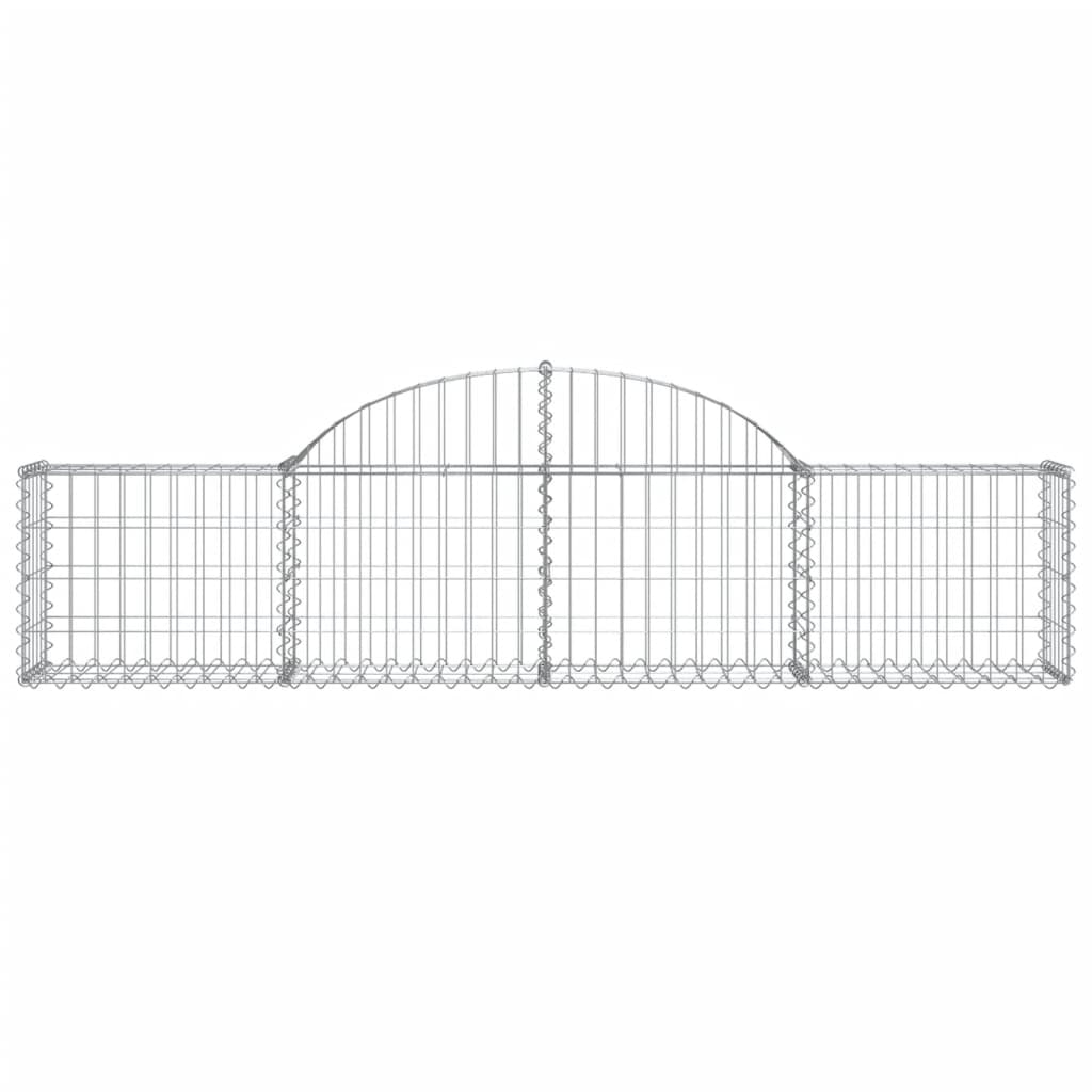 Coșuri gabion arcuite 6 buc, 200x30x40/60 cm, fier galvanizat