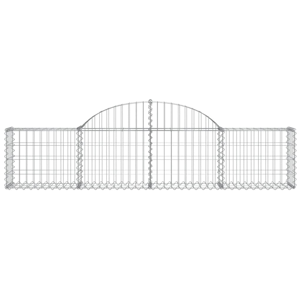 Coșuri gabion arcuite 8 buc, 200x30x40/60 cm, fier galvanizat