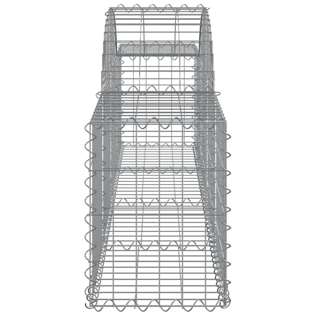 Coșuri gabion arcuite 10 buc, 200x30x40/60 cm, fier galvanizat