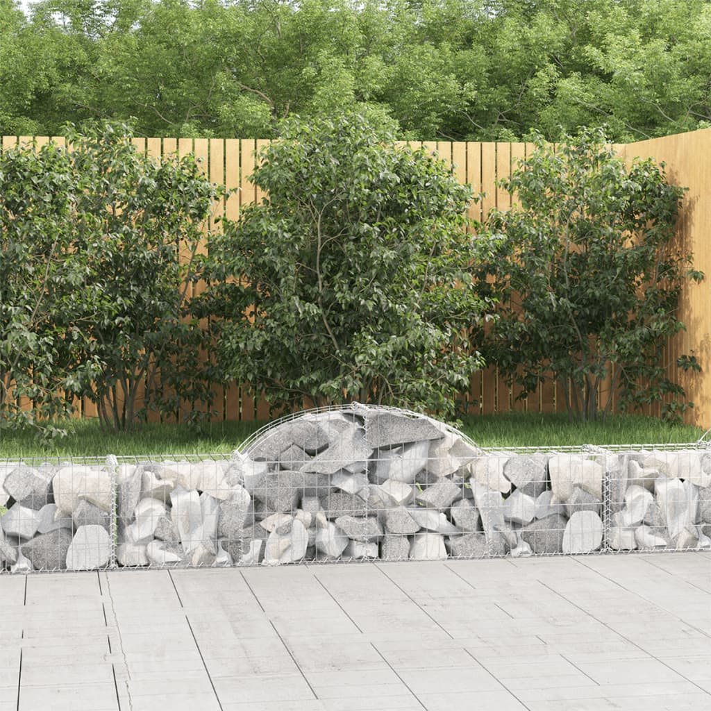 Coșuri gabion arcuite 12 buc, 200x30x40/60 cm, fier galvanizat