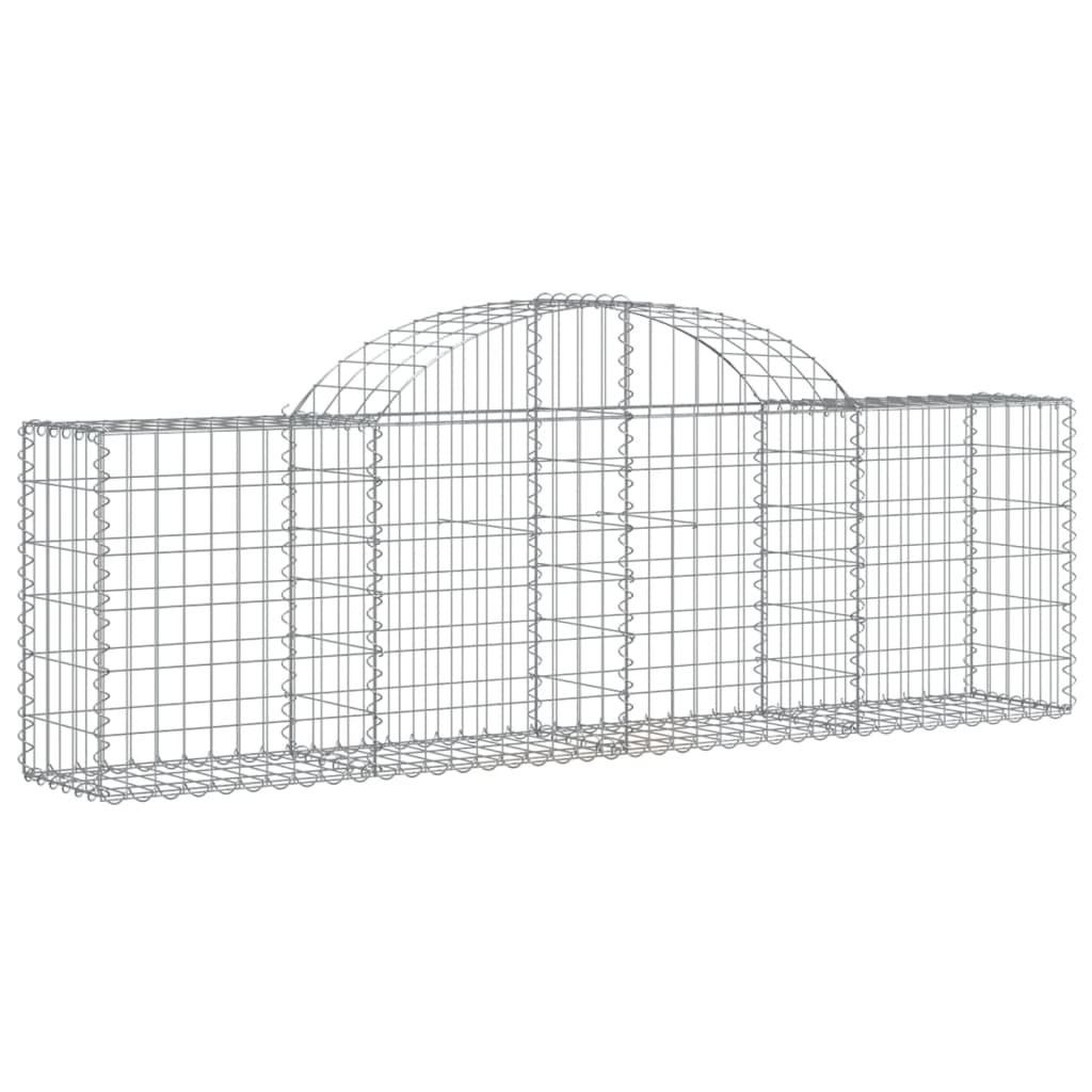 Coșuri gabion arcuite 2 buc, 200x30x60/80 cm, fier galvanizat