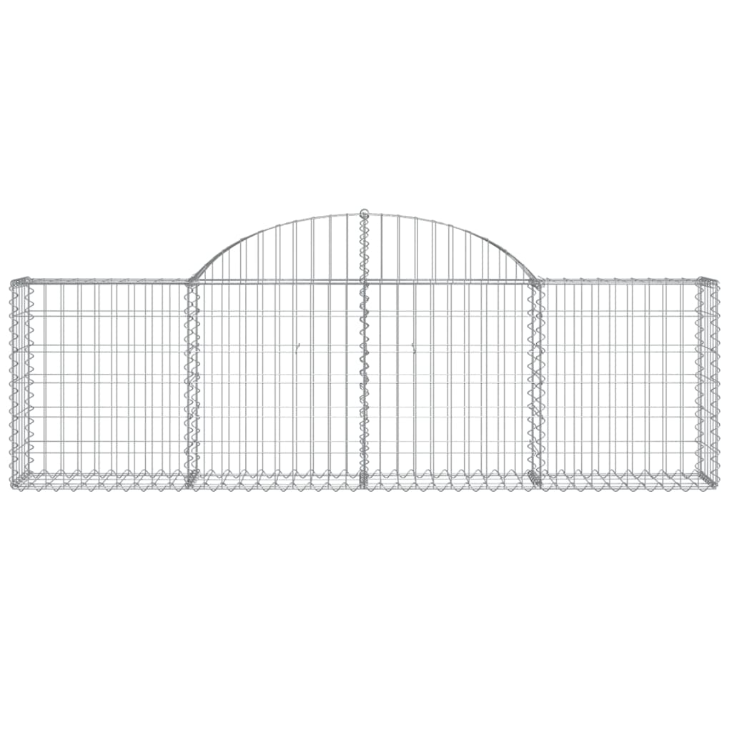 Coșuri gabion arcuite 2 buc, 200x30x60/80 cm, fier galvanizat