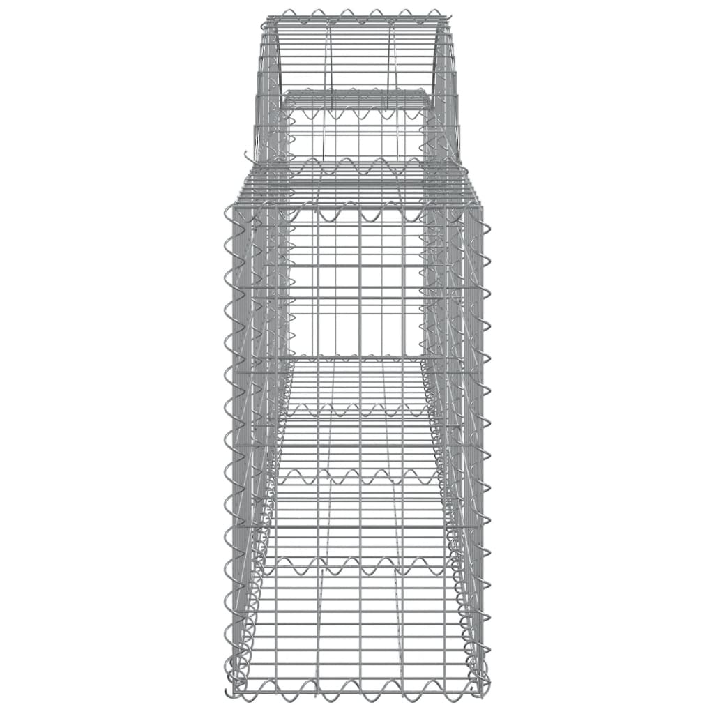 Coșuri gabion arcuite 2 buc, 200x30x60/80 cm, fier galvanizat