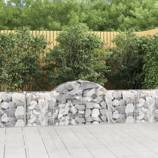 Coșuri gabion arcuite 2 buc, 200x30x60/80 cm, fier galvanizat