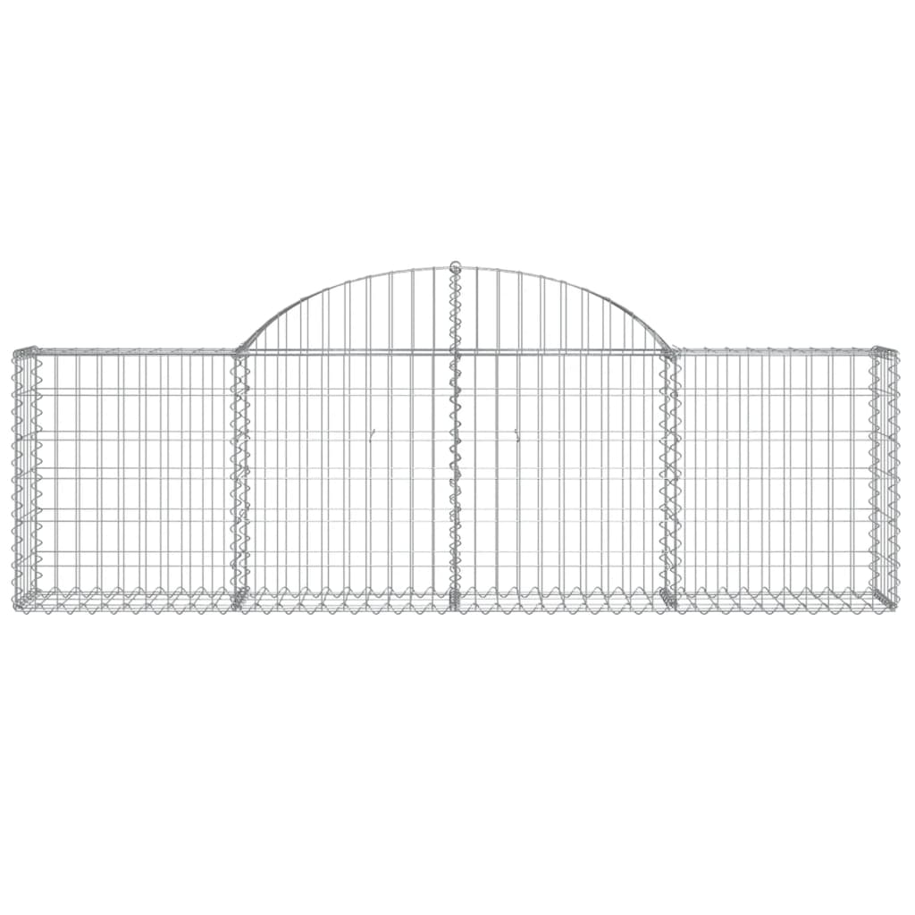 Coșuri gabion arcuite 6 buc, 200x30x60/80 cm, fier galvanizat