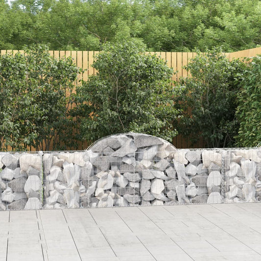 Coșuri gabion arcuite 6 buc, 200x30x60/80 cm, fier galvanizat