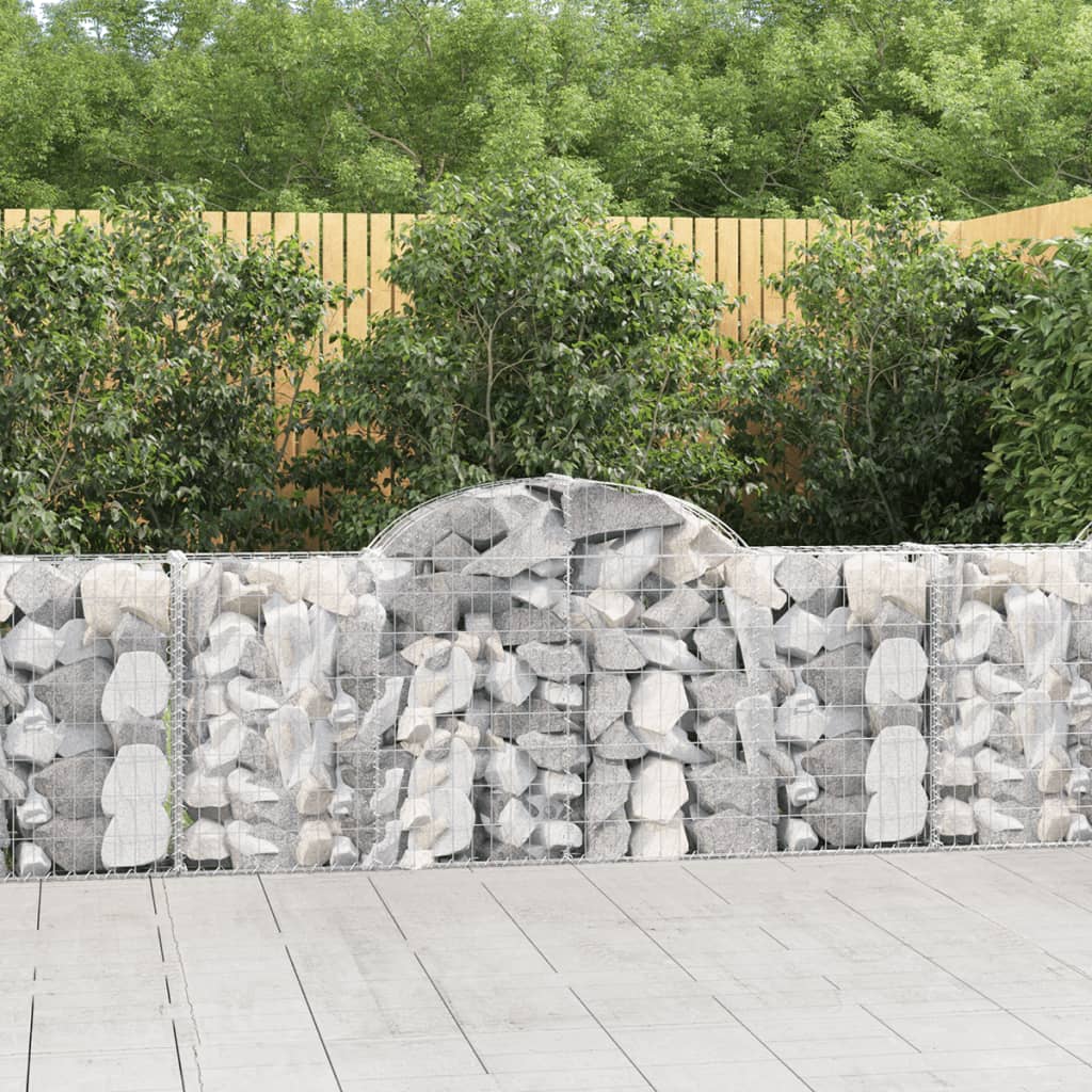 Coșuri gabion arcuite 5 buc, 200x30x80/100cm, fier galvanizat