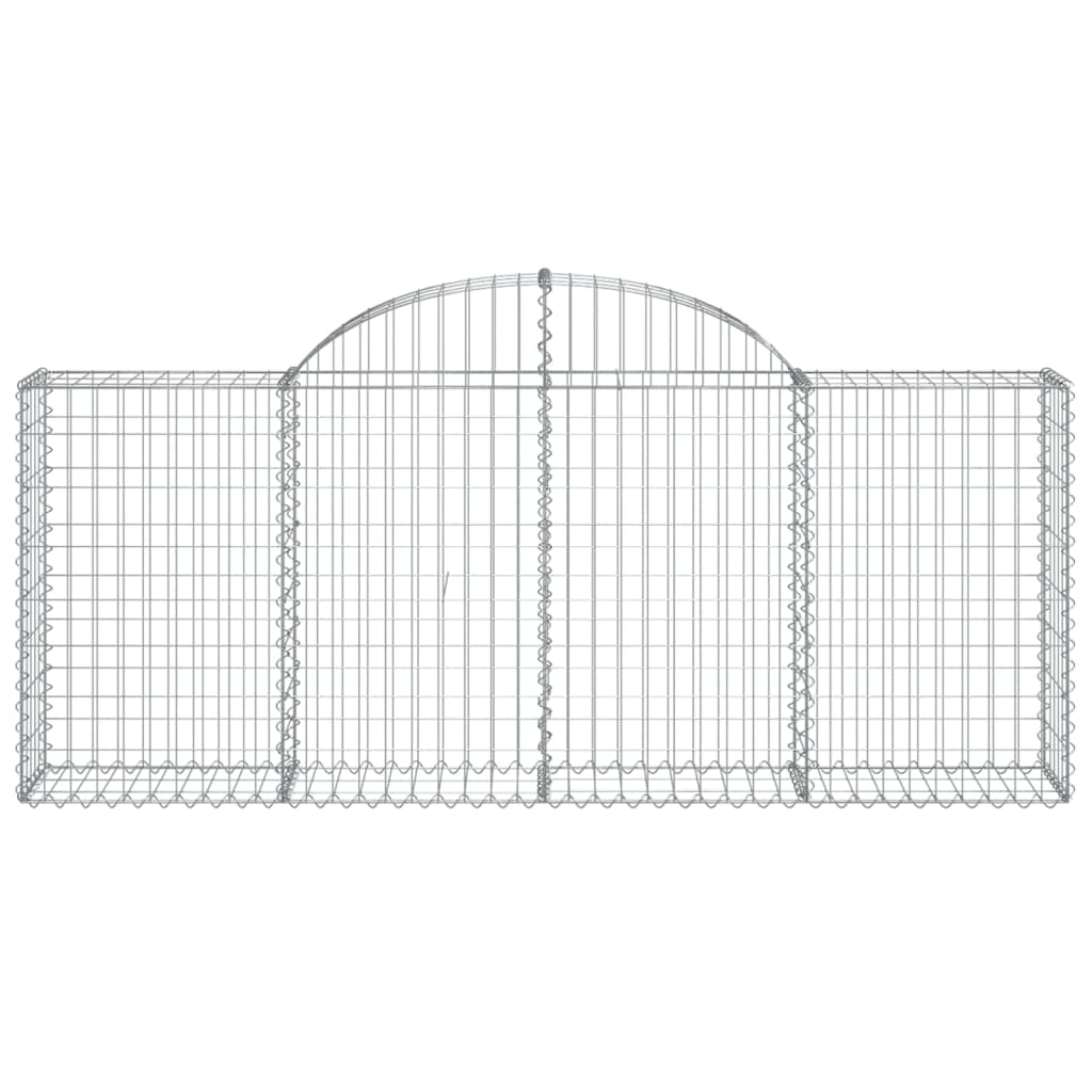 Coșuri gabion arcuite 6 buc, 200x30x80/100cm, fier galvanizat