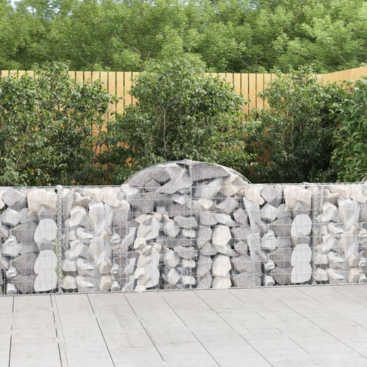 Coșuri gabion arcuite 6 buc, 200x30x80/100cm, fier galvanizat