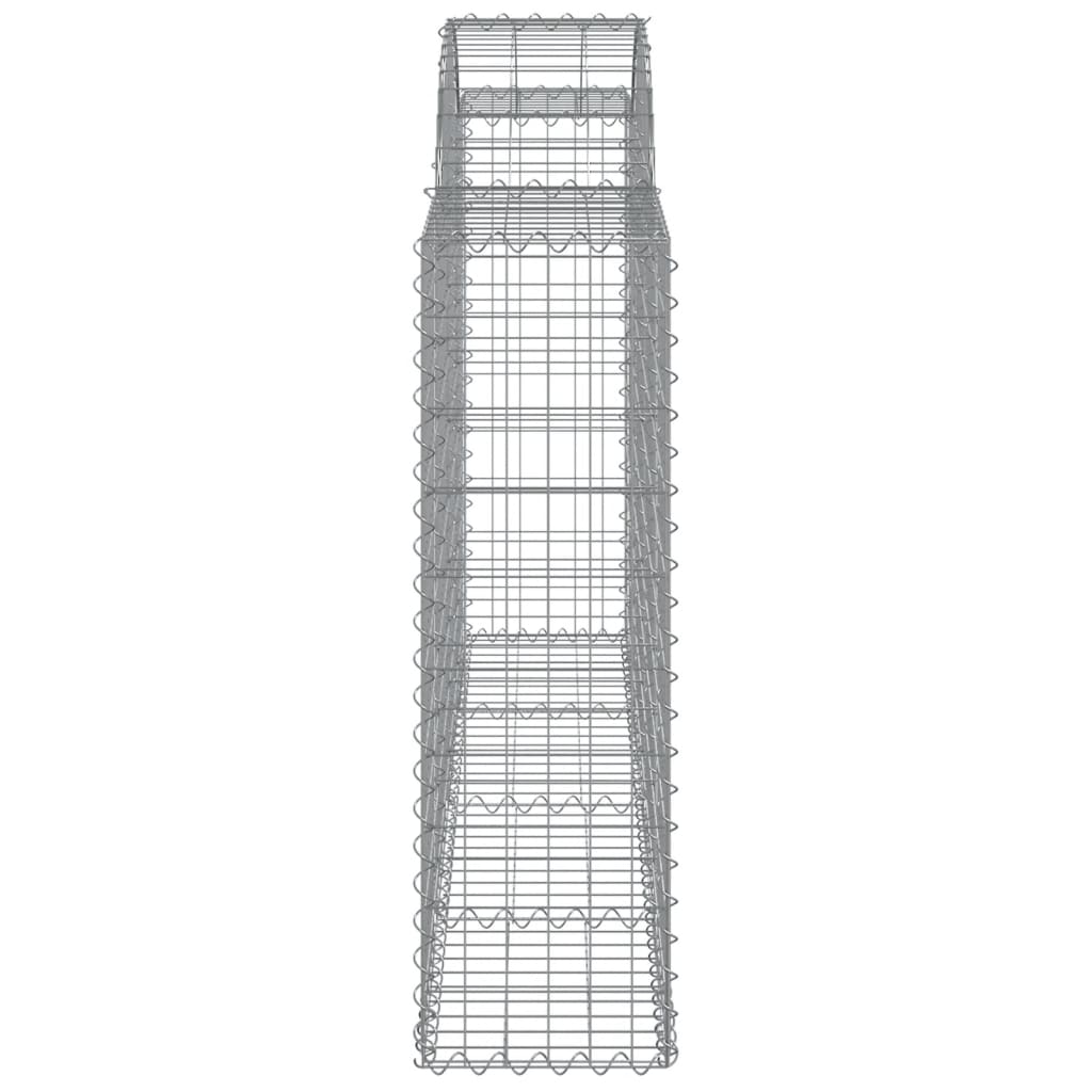 Coșuri gabion arcuite 2 buc, 200x30x100/120 cm fier galvanizat