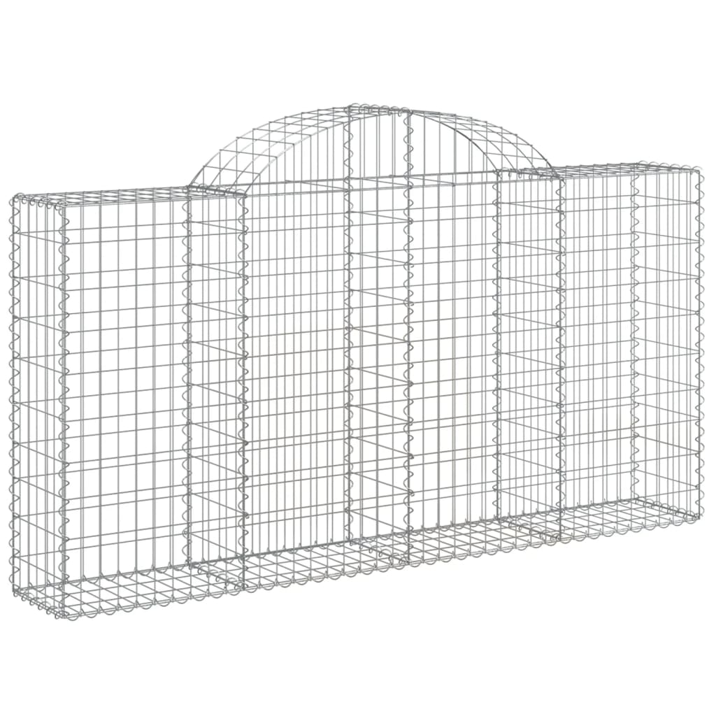 Coșuri gabion arcuite 6 buc, 200x30x100/120 cm fier galvanizat