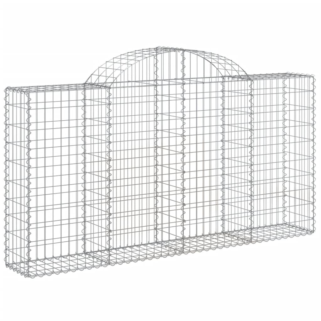 Coșuri gabion arcuite 7 buc, 200x30x100/120 cm fier galvanizat