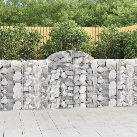 Coșuri gabion arcuite 7 buc, 200x30x100/120 cm fier galvanizat