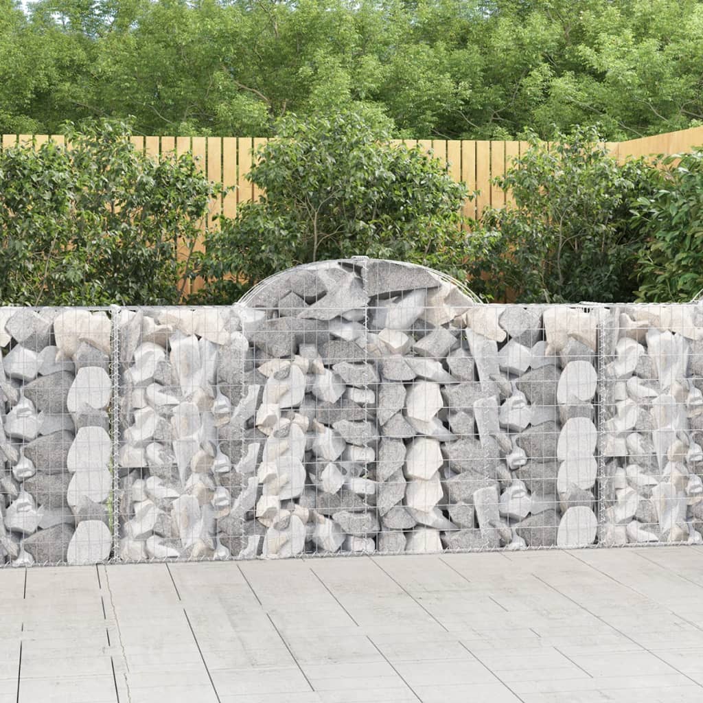 Coșuri gabion arcuite 9 buc, 200x30x100/120 cm fier galvanizat