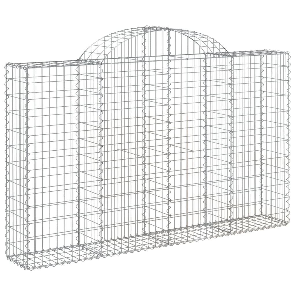 Coșuri gabion arcuite 3 buc, 200x30x120/140 cm, fier galvanizat