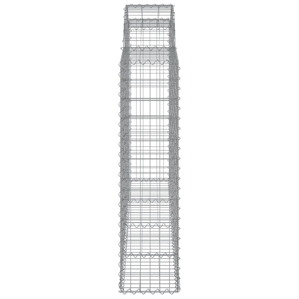 Coșuri gabion arcuite 3 buc, 200x30x120/140 cm, fier galvanizat