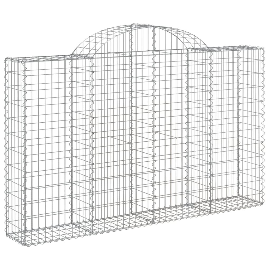 Coșuri gabion arcuite 4 buc, 200x30x120/140 cm, fier galvanizat