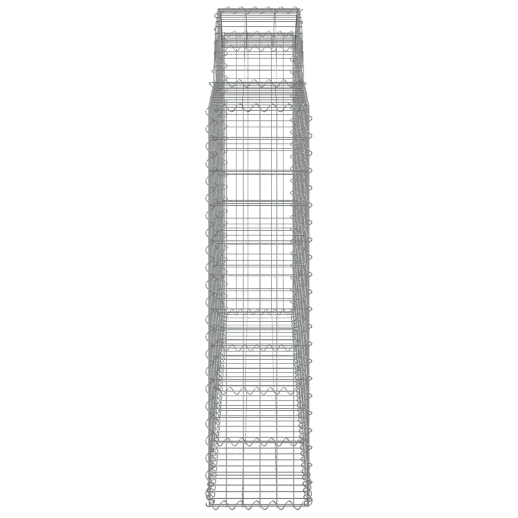 Coșuri gabion arcuite 4 buc, 200x30x120/140 cm, fier galvanizat