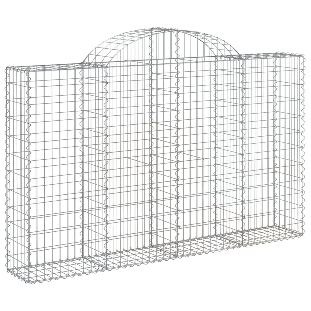 Coșuri gabion arcuite 6 buc, 200x30x120/140 cm, fier galvanizat