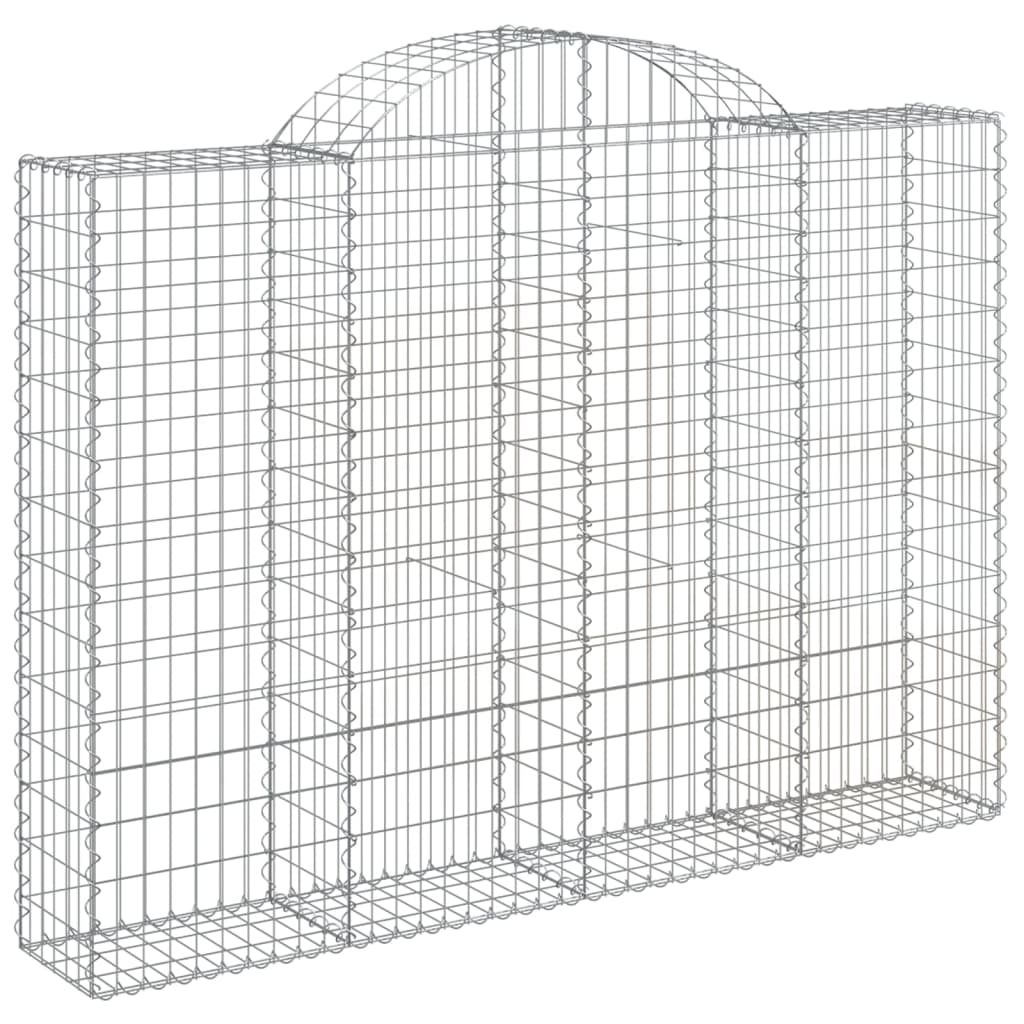 Coșuri gabion arcuite 2 buc, 200x30x140/160cm, fier galvanizat