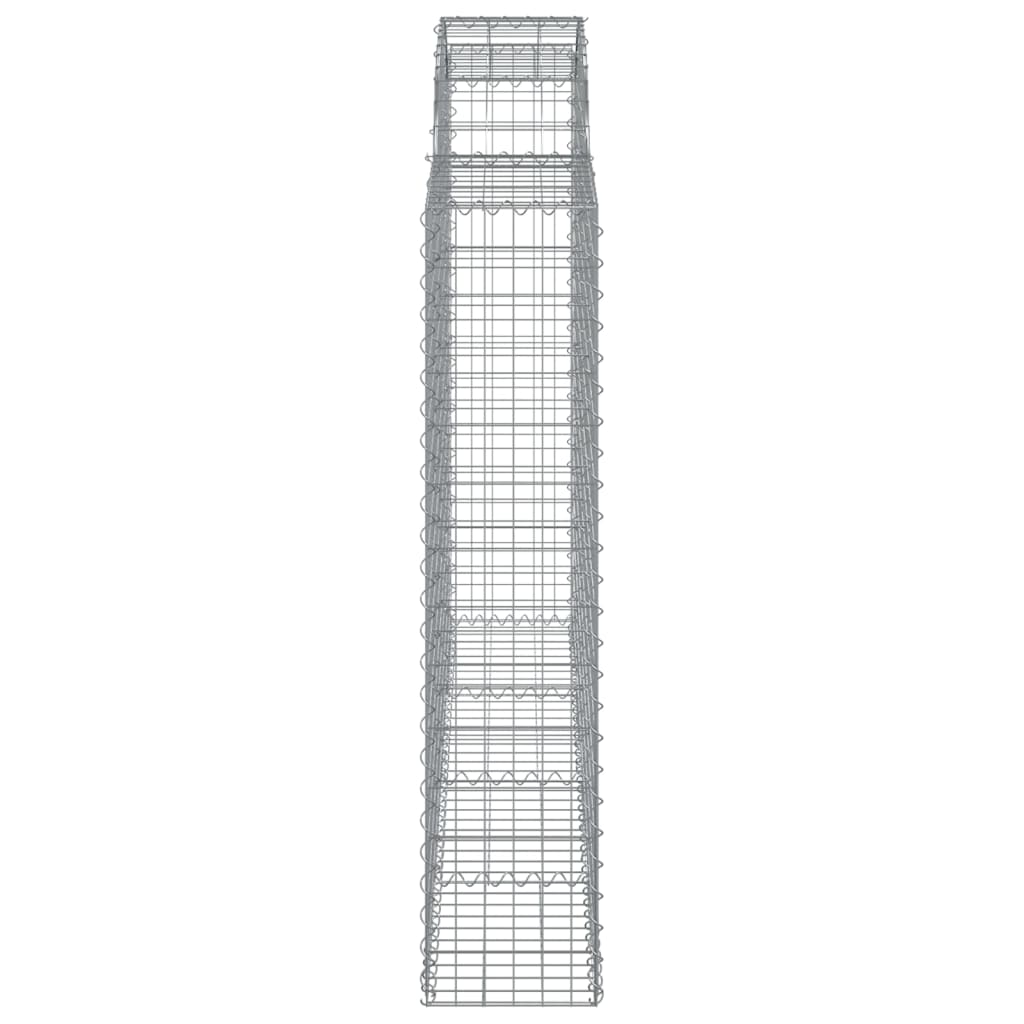 Coșuri gabion arcuite 4 buc, 200x30x140/160cm, fier galvanizat