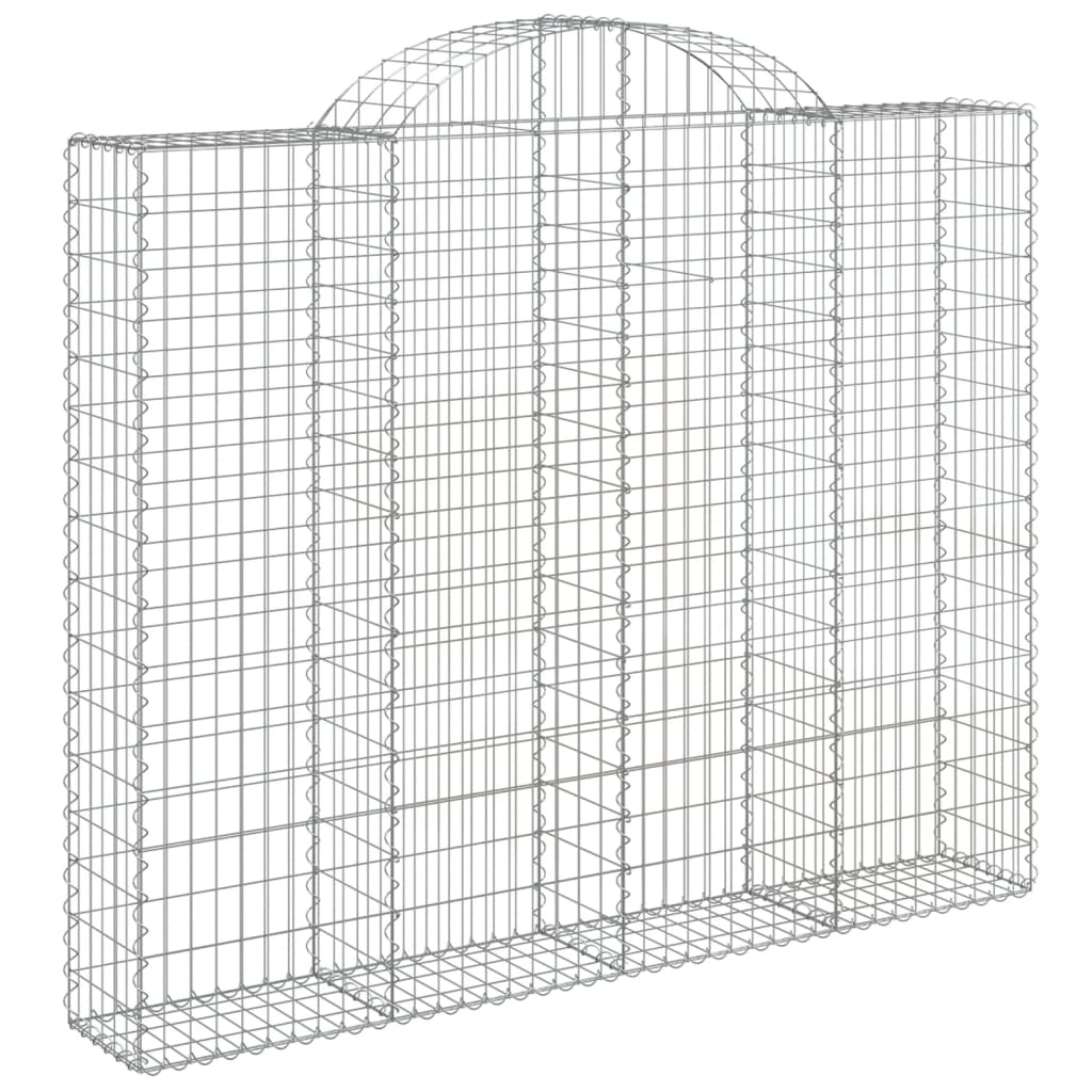 Coșuri gabion arcuite 2 buc, 200x30x160/180 cm, fier galvanizat