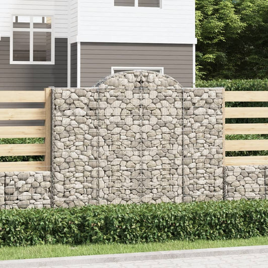 Coșuri gabion arcuite 5 buc, 200x30x160/180 cm, fier galvanizat