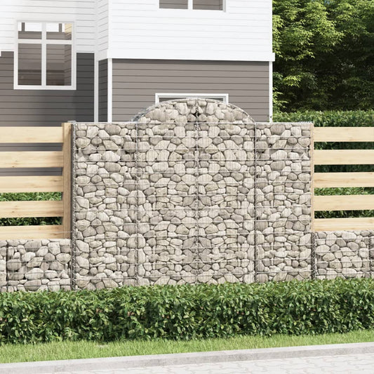 Coșuri gabion arcuite 7 buc, 200x30x160/180 cm, fier galvanizat