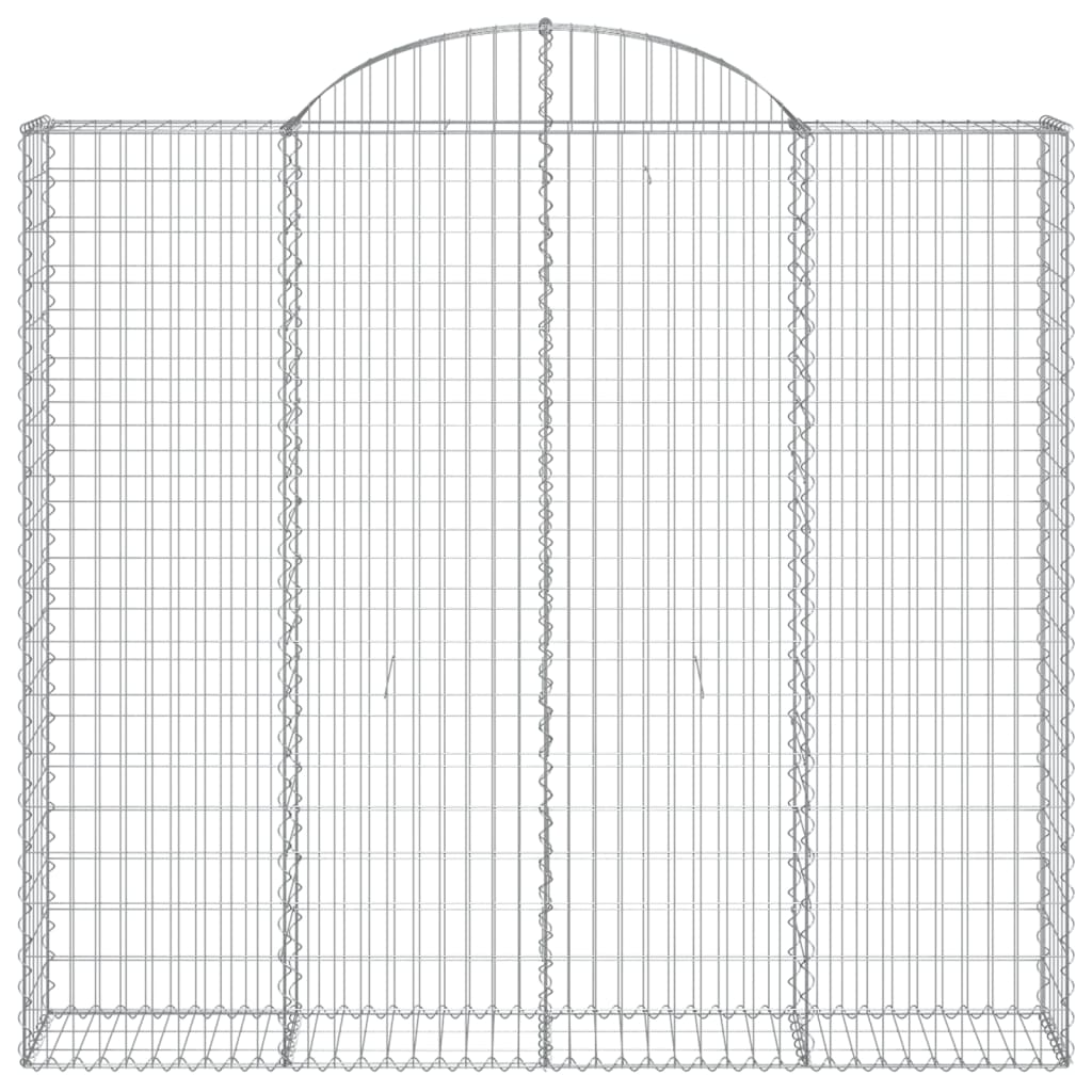 Coșuri gabion arcuite 3 buc, 200x30x180/200cm, fier galvanizat