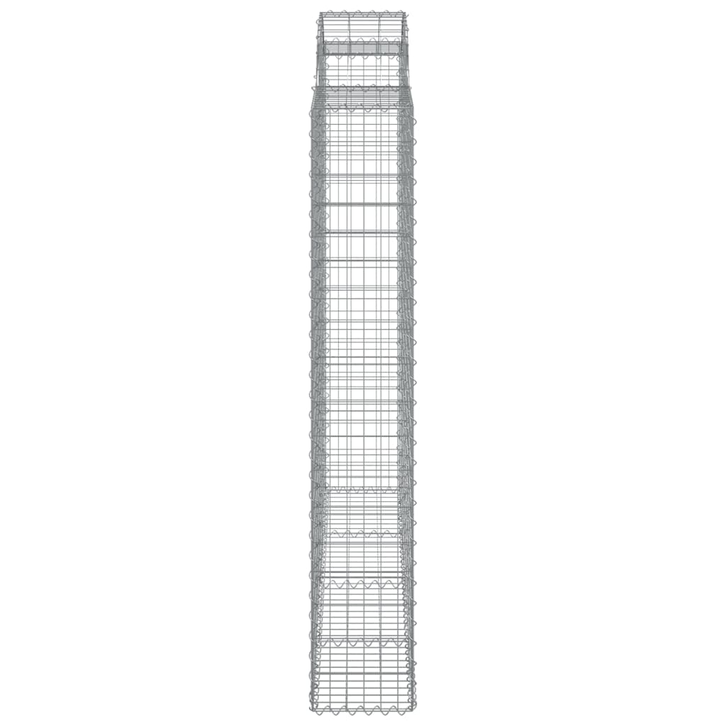 Coșuri gabion arcuite 3 buc, 200x30x180/200cm, fier galvanizat