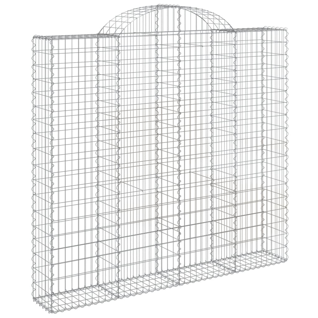 Coșuri gabion arcuite 6 buc, 200x30x180/200cm, fier galvanizat