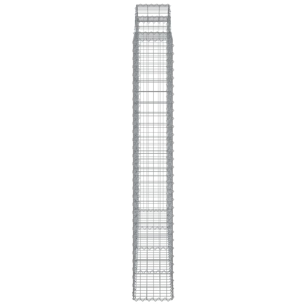 Coșuri gabion arcuite 2 buc. 200x30x200/220 cm fier galvanizat