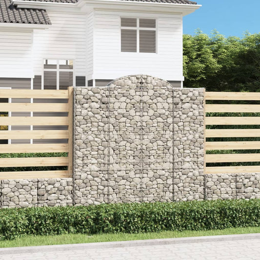 Coșuri gabion arcuite 4 buc. 200x30x200/220 cm fier galvanizat