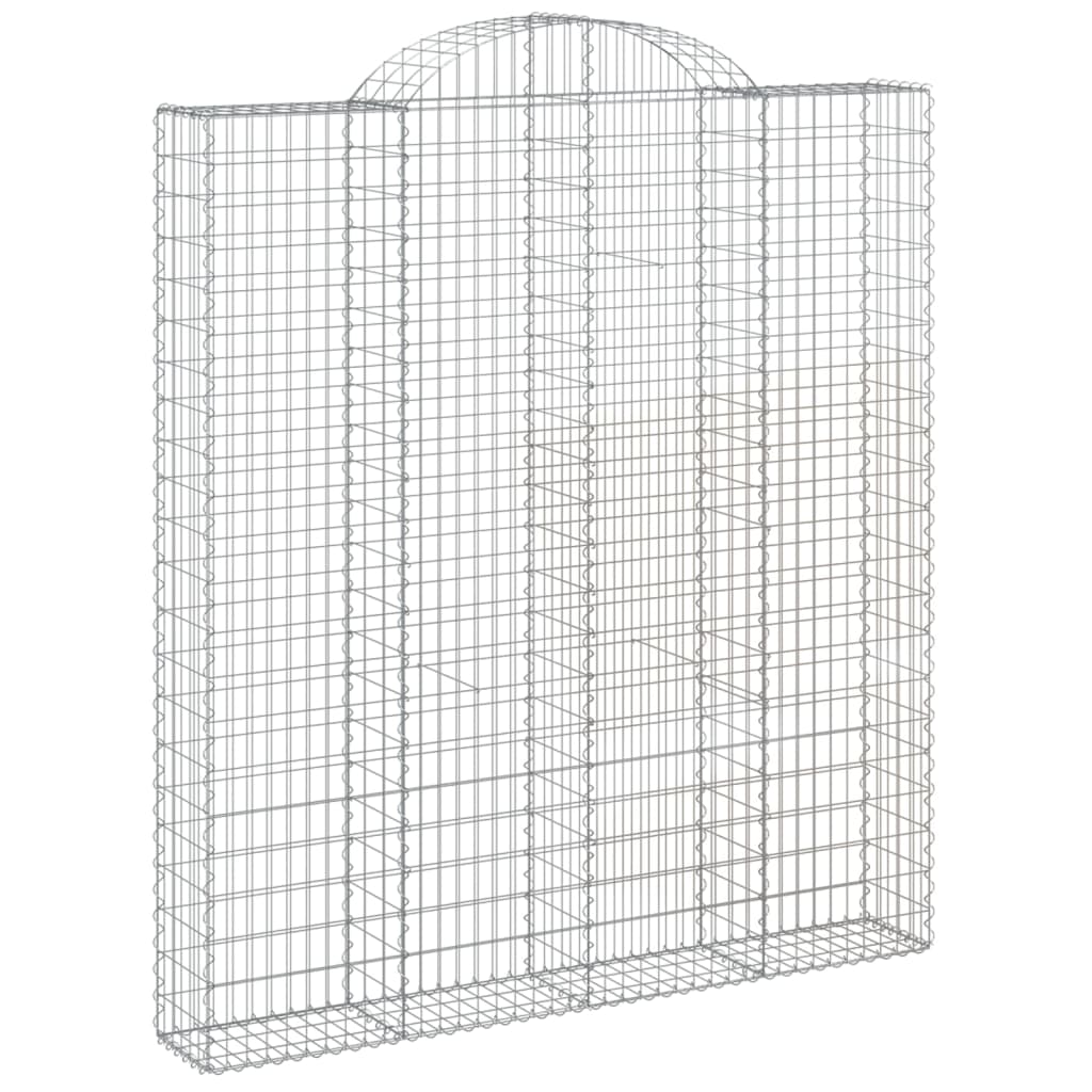 Coșuri gabion arcuite,3 buc., 200x30x220/240cm, fier galvanizat