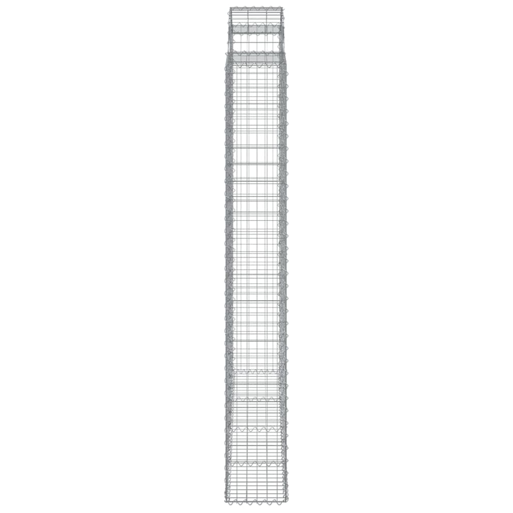 Coșuri gabion arcuite,3 buc., 200x30x220/240cm, fier galvanizat