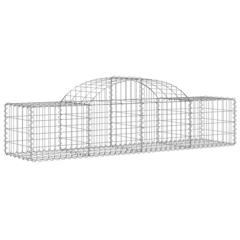 Coșuri gabion arcuite 2 buc, 200x50x40/60 cm, fier galvanizat