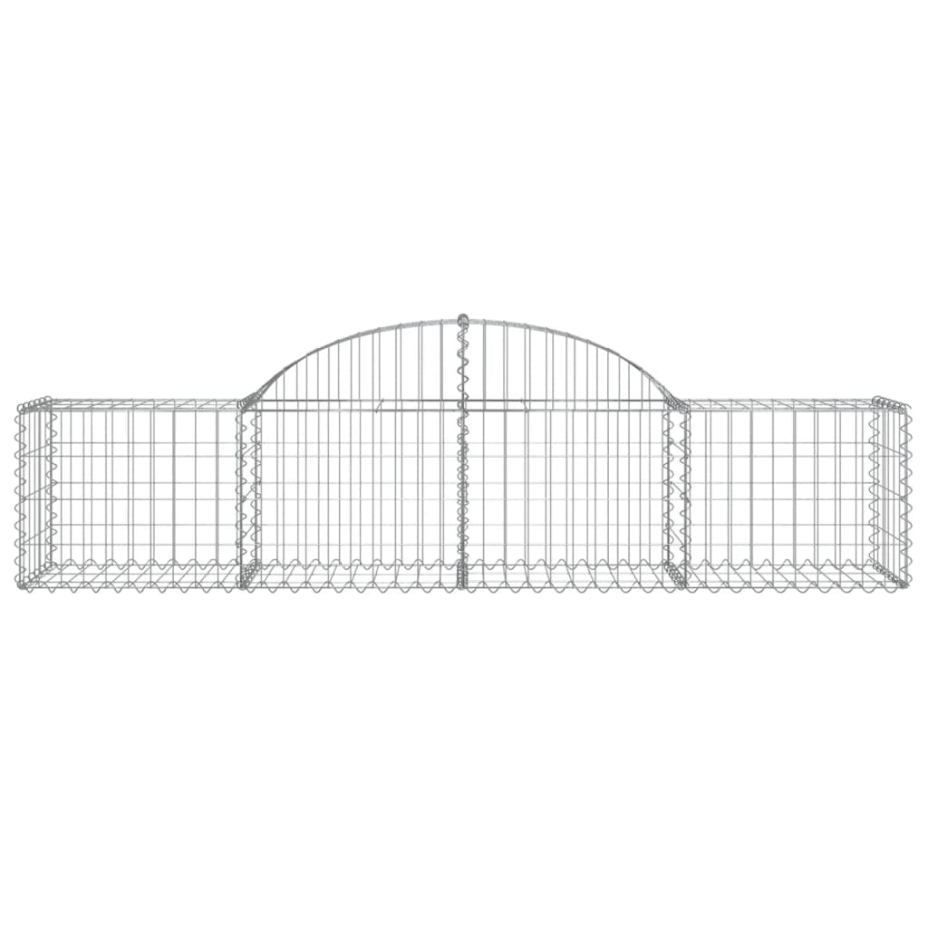 Coșuri gabion arcuite 2 buc, 200x50x40/60 cm, fier galvanizat