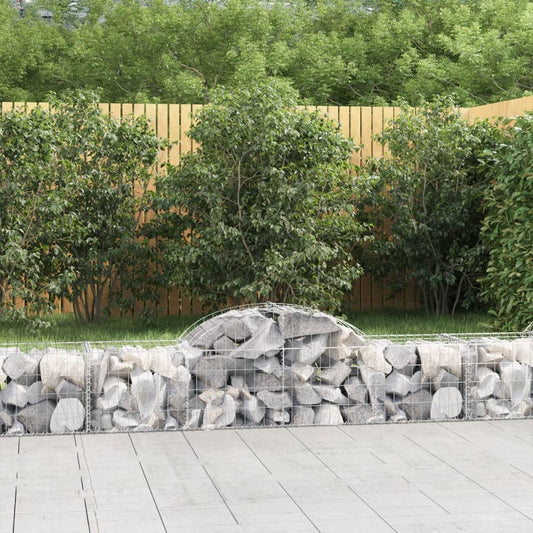 Coșuri gabion arcuite 2 buc, 200x50x40/60 cm, fier galvanizat