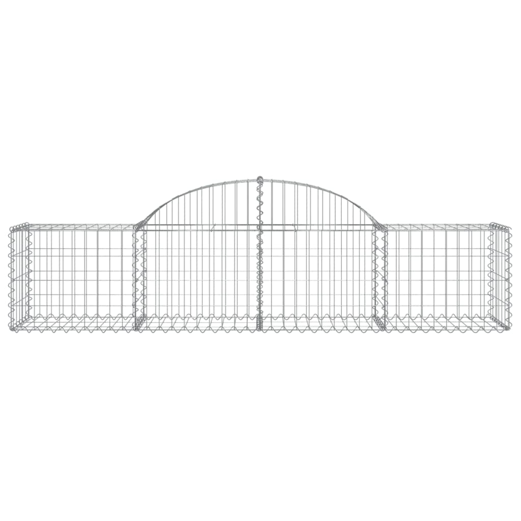 Coșuri gabion arcuite 3 buc, 200x50x40/60 cm, fier galvanizat