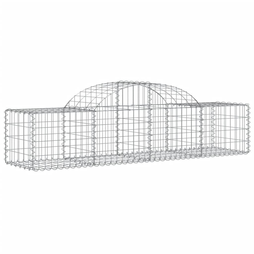 Coșuri gabion arcuite 4 buc, 200x50x40/60 cm, fier galvanizat